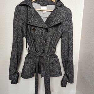 Pea coat with belt